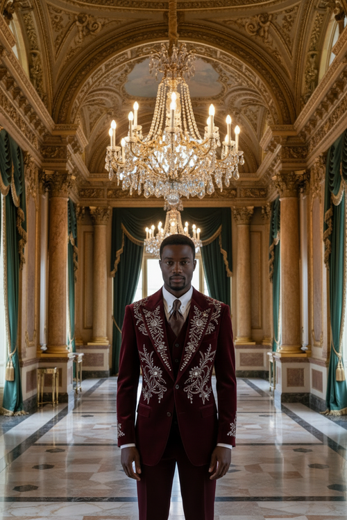 👑 KING CRYSTAL SUIT — COSTUME COUTURE HOMME ORNÉ DE CRISTAUX SIGNATURE