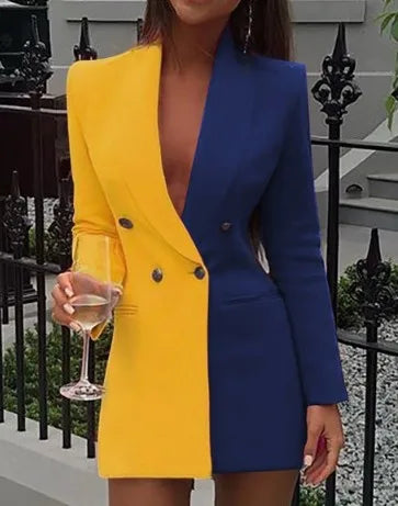 👑 QUEEN BLAZER — ROBE COCKTAIL SATIN STRUCTURÉE