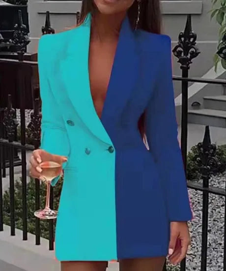 👑 QUEEN BLAZER — ROBE COCKTAIL SATIN STRUCTURÉE