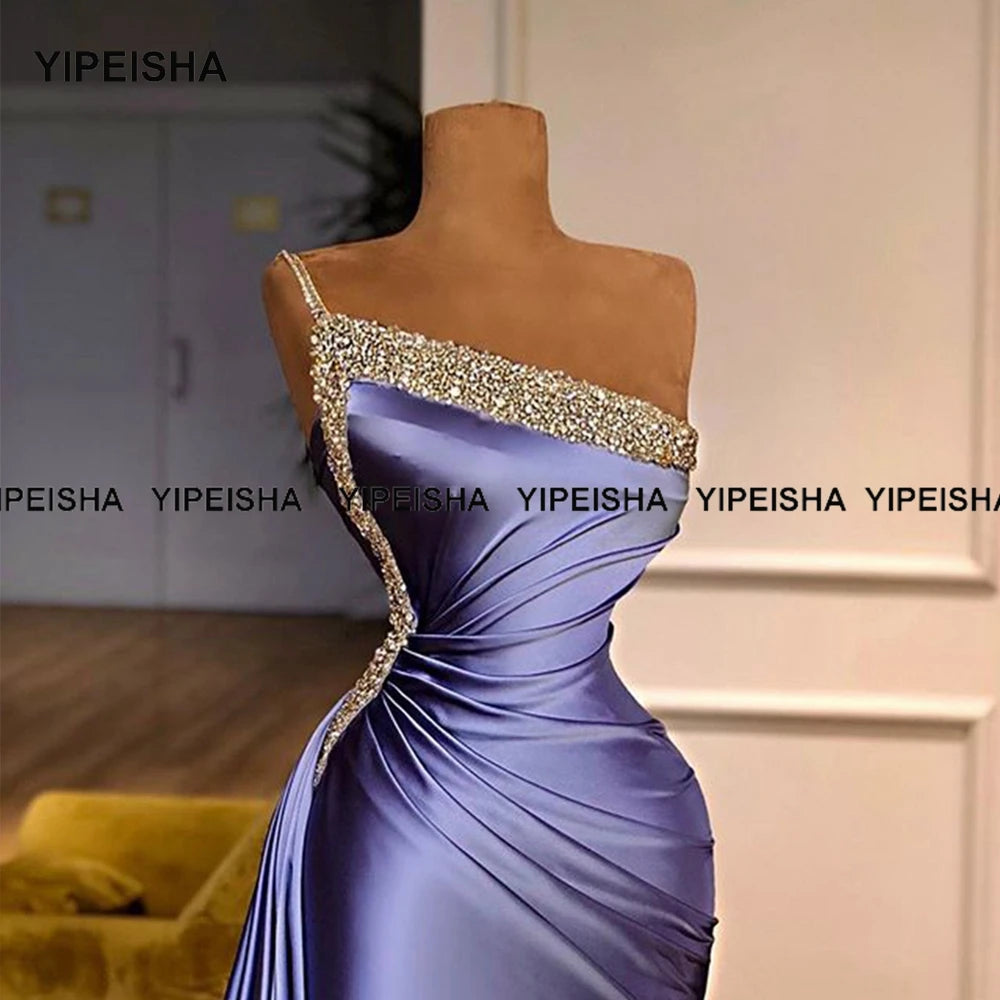 👑 QUEEN ONE SHOULDER — ROBE COCKTAIL PERLES SIGNATURE RUNWAY EDITION