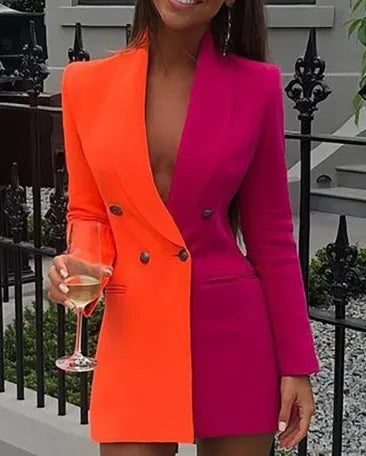 👑 QUEEN BLAZER — ROBE COCKTAIL SATIN STRUCTURÉE