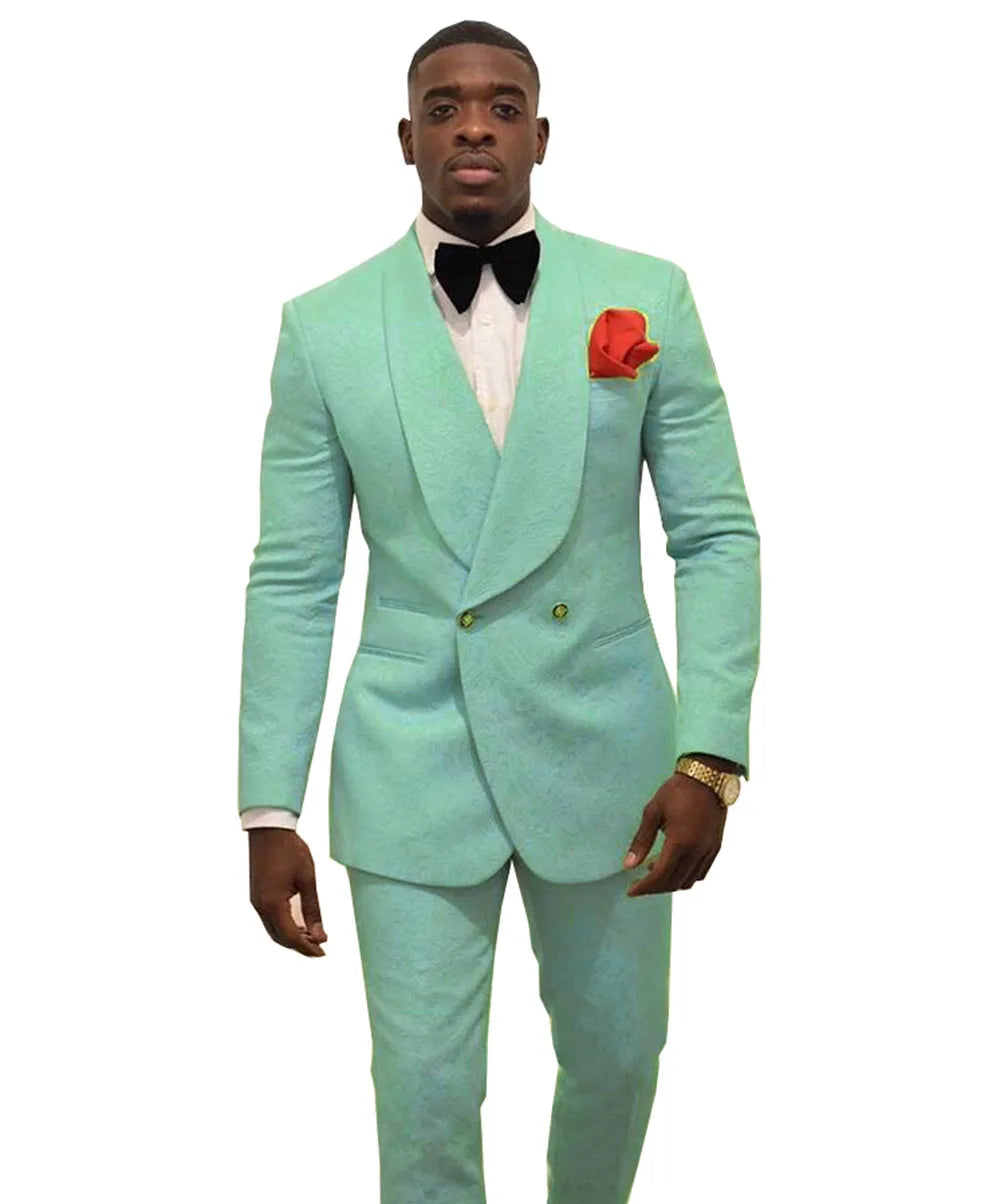 👑 KING WHITE PATTERN — SMOKING MARIÉ BLANC MOTIF REVERS CHÂLE 2 PIÈCES ÉDITIONRUNWAY EDITION