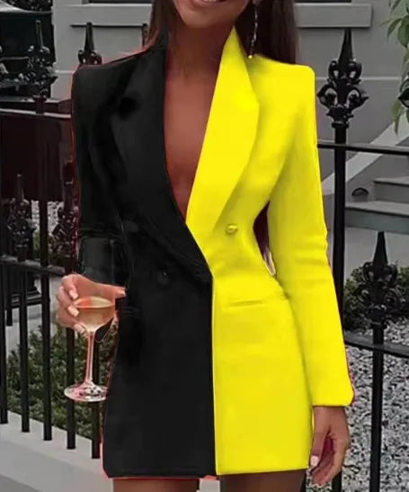 👑 QUEEN BLAZER — ROBE COCKTAIL SATIN STRUCTURÉE