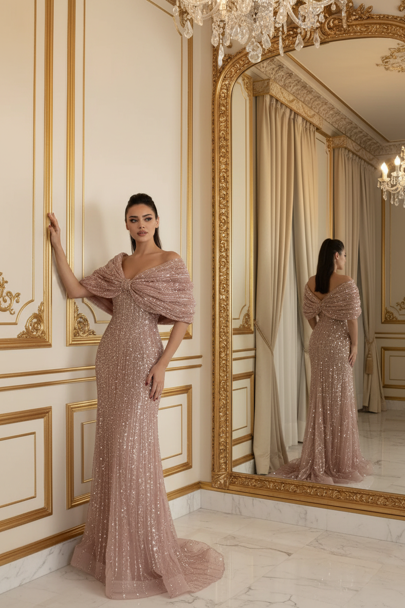 👑 QUEEN SIRÈNE DENTELLE — ÉPAULE DÉNUDÉE SIGNATURE RUNWAY EDITION