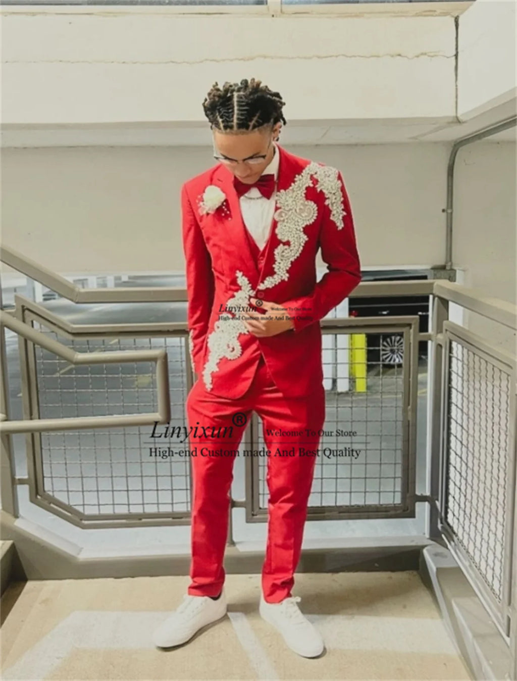 👑 KING CRYSTAL SUIT — ENSEMBLE 3 PIÈCES SUR MESURE