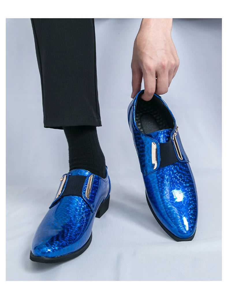 👑 Royal Or Bout Pointu – Oxford Talon Épais