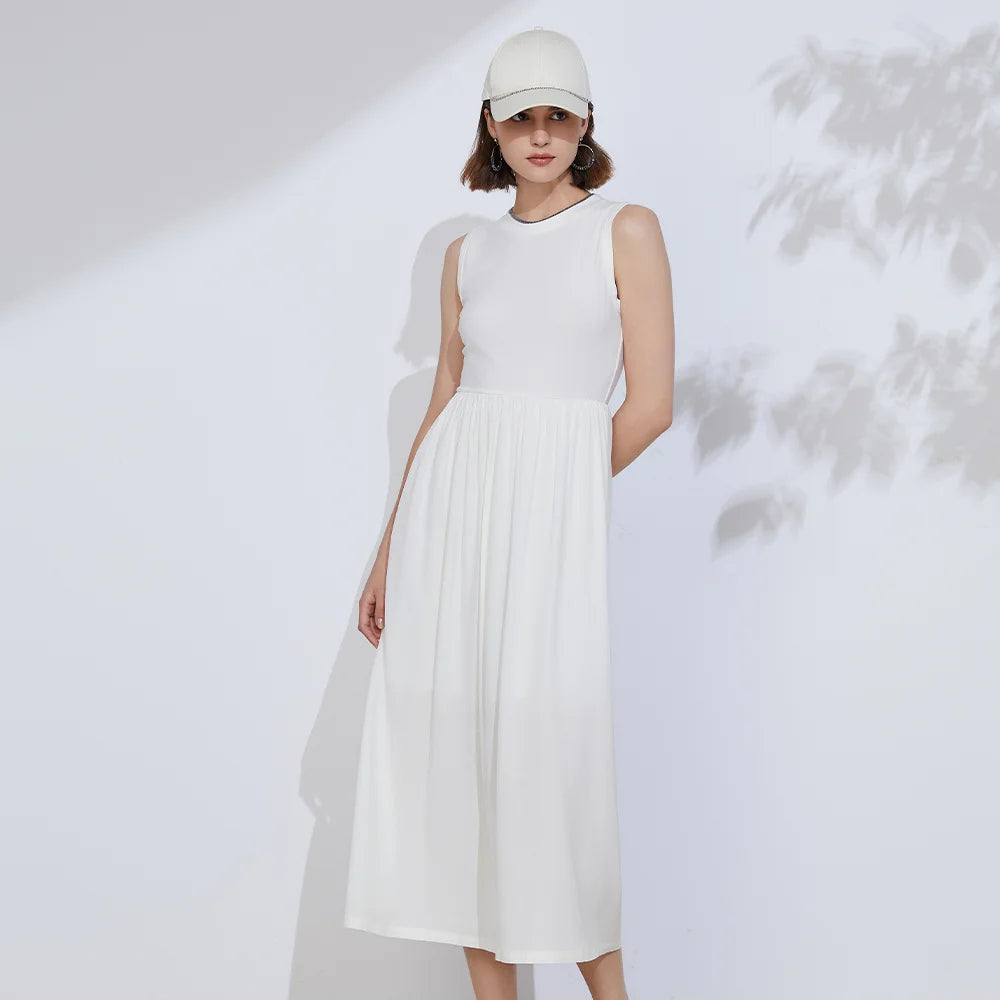 👑 QUEEN CHIFFON CHAIN — ROBE SANS MANCHES CHIFFON & CHAÎNE ÉLÉGANCE ÉTÉ