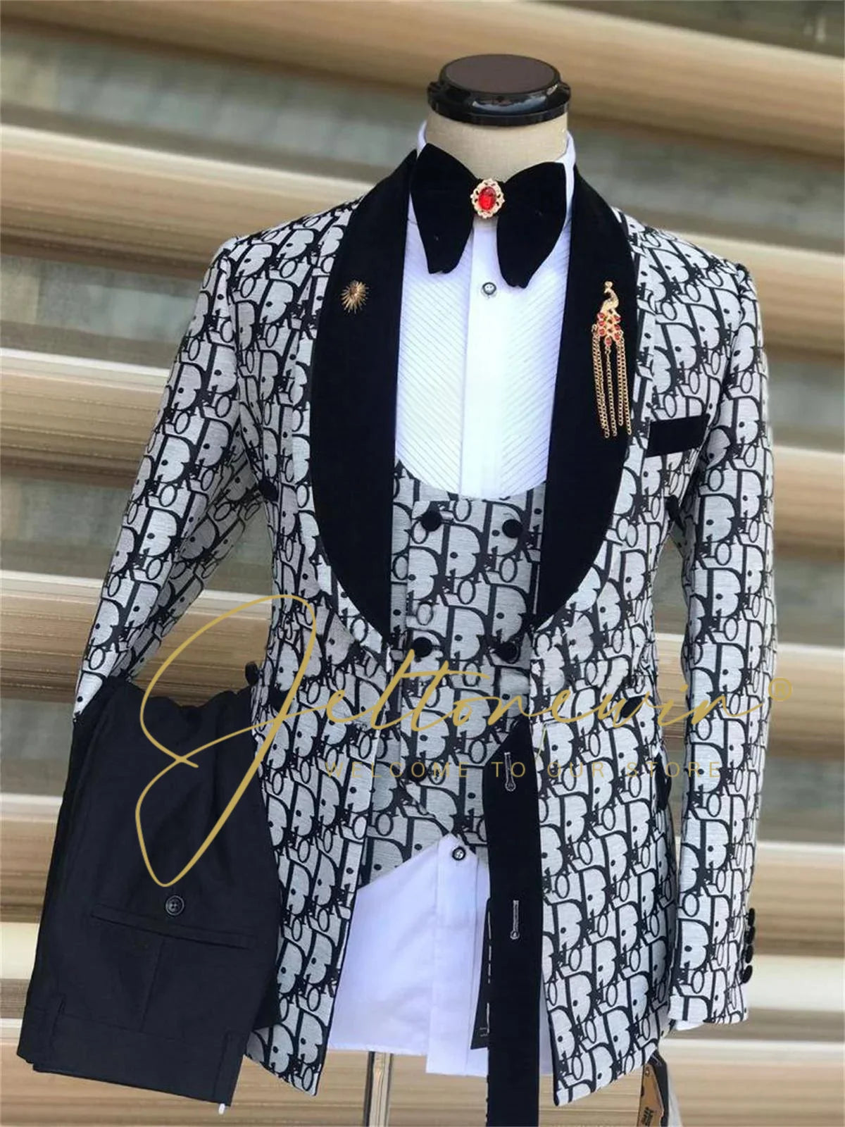 👑 King Léopard Or – Costume 3 Pièces Audace