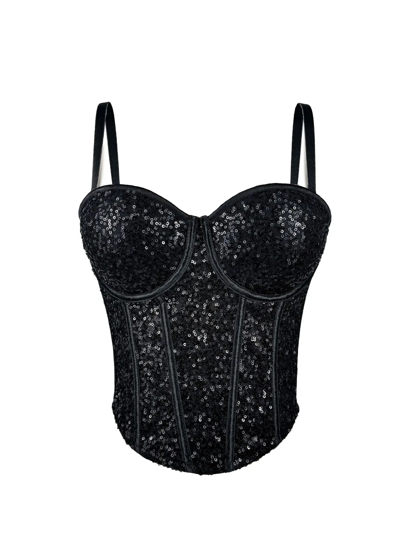 👑 Queen Corset Sequins – Top Scène & Soirée