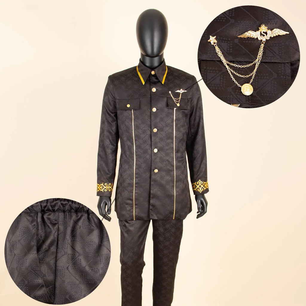 👑 KING BAZIN OR — TENUE CÉRÉMONIE AFRICAINE BRODÉE OR BAZIN RICHE