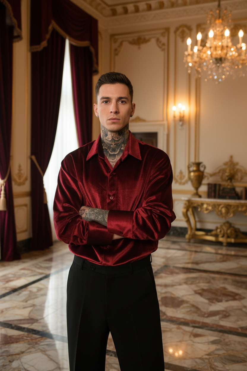 👑 KING CHEMISE CASUAL LUXE — MANCHES LONGUES RUNWAY EDITION