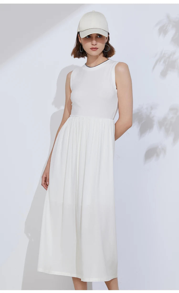 👑 QUEEN CHIFFON CHAIN — ROBE SANS MANCHES CHIFFON & CHAÎNE ÉLÉGANCE ÉTÉ