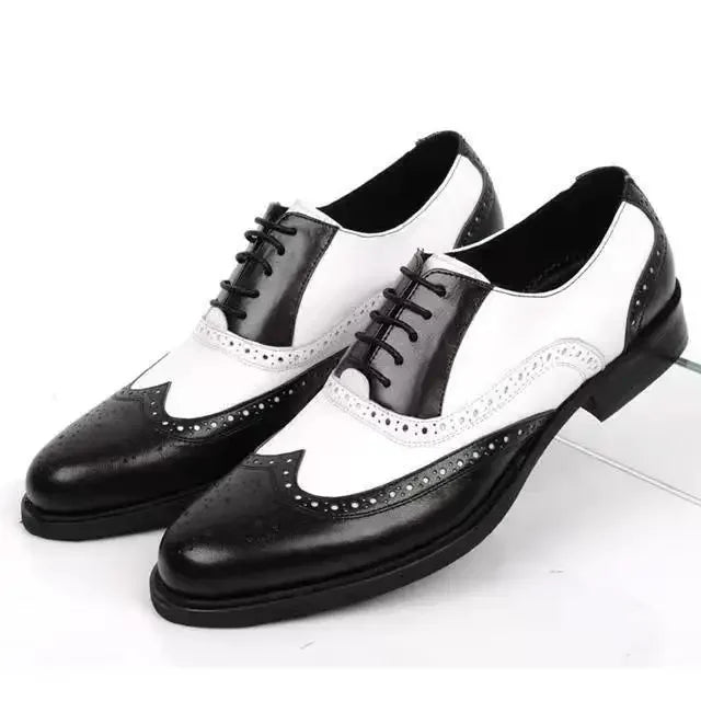 👑 ROYAL BROGUE OXFORD — CHAUSSURES HOMME CUIR BOUT POINTU ÉLÉGANTES