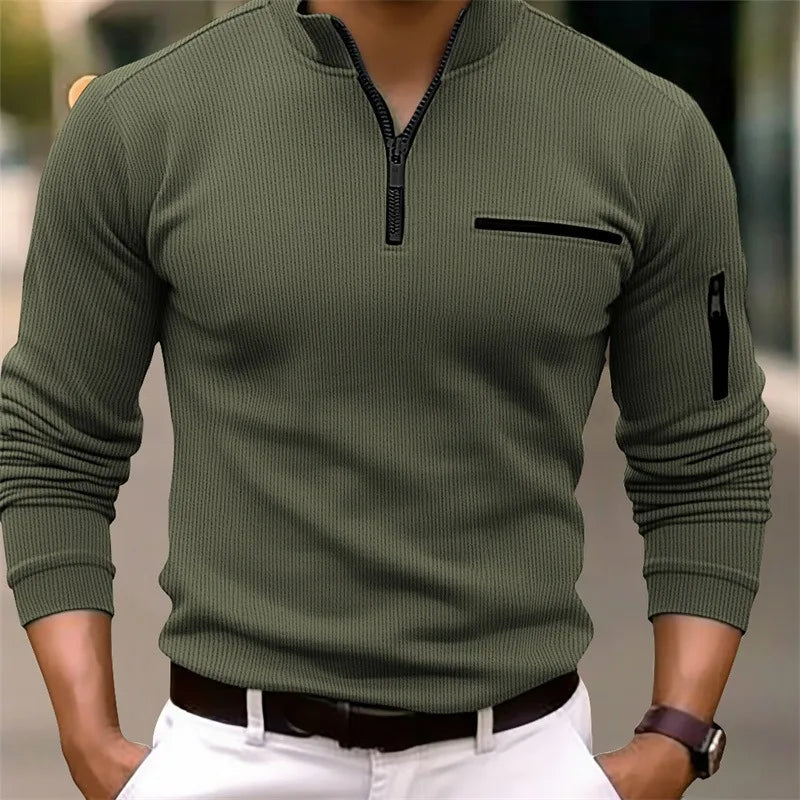👑 KING POLO ZIP RAYURES — OUTDOOR SIGNATURE RUNWAY EDITION