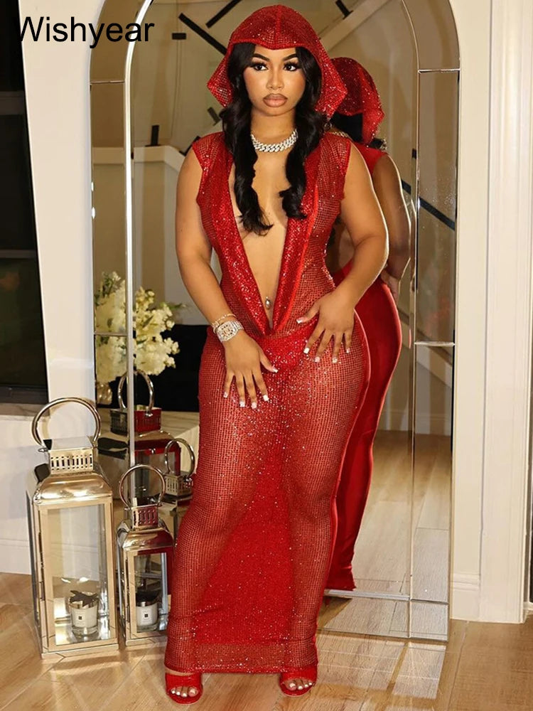 👑 QUEEN SEQUIN HALTER — ROBE LONGUE PAILLETTES DOS OUVERT GLAMOUR
