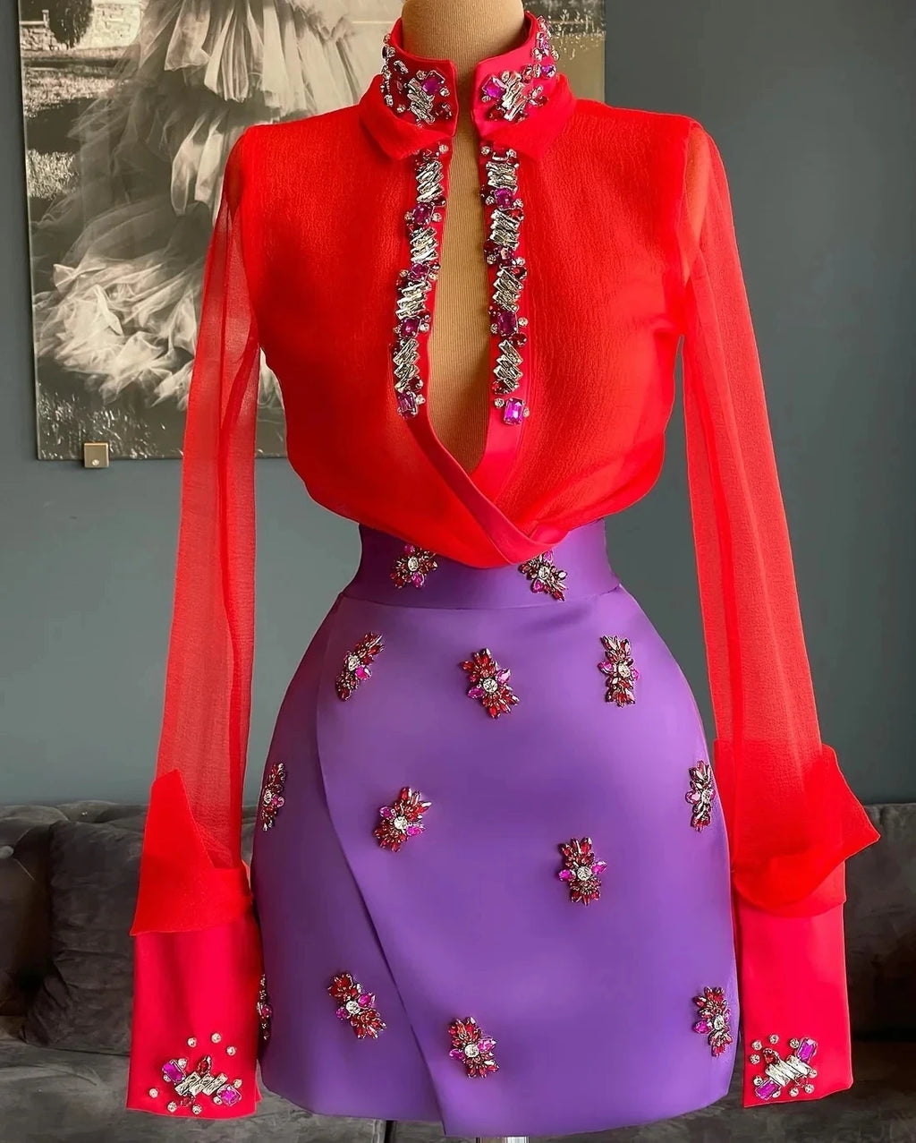 👑 QUEEN SHEATH — ROUGE & VIOLET PERLÉE