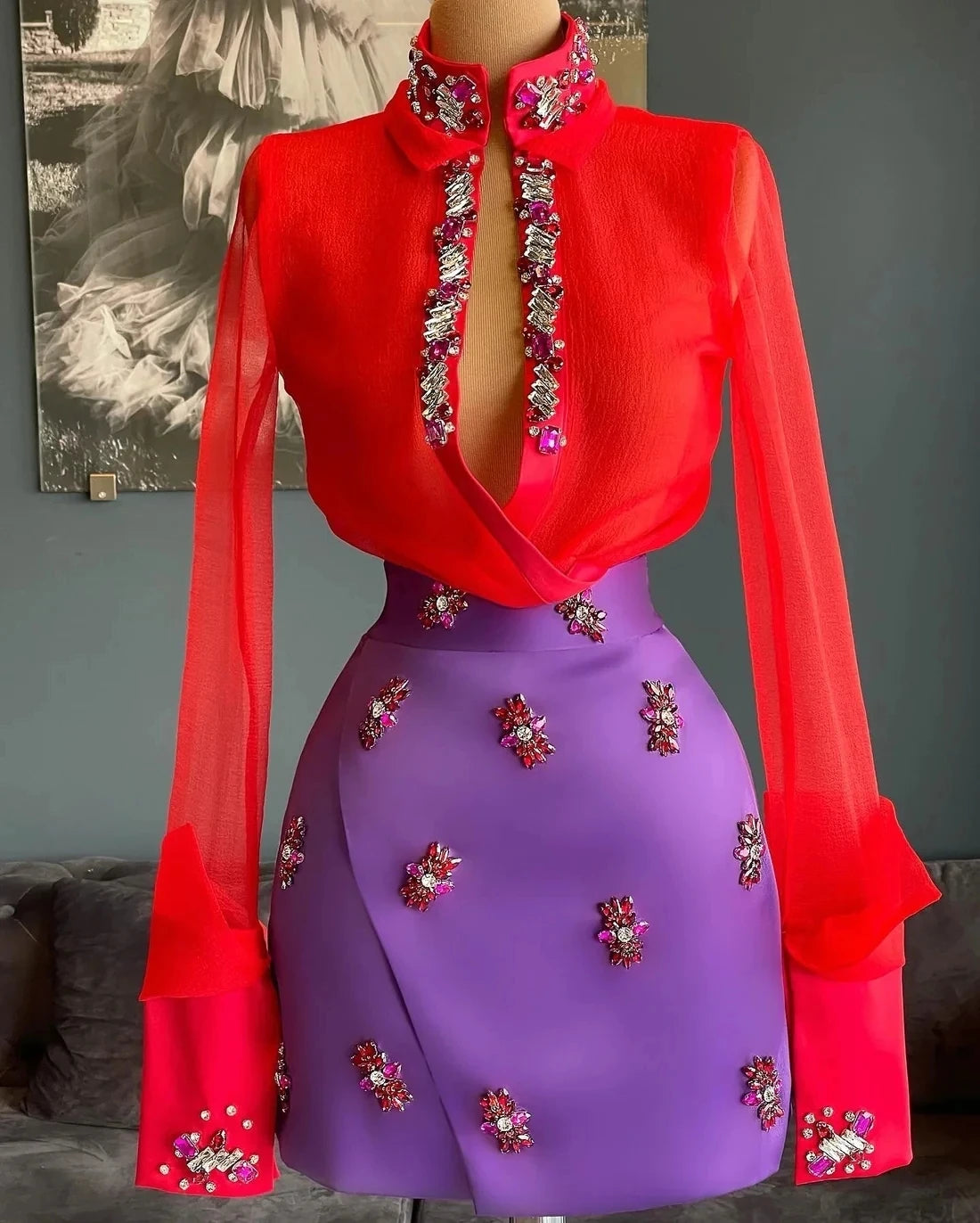 👑 QUEEN SHEATH — ROUGE & VIOLET PERLÉE