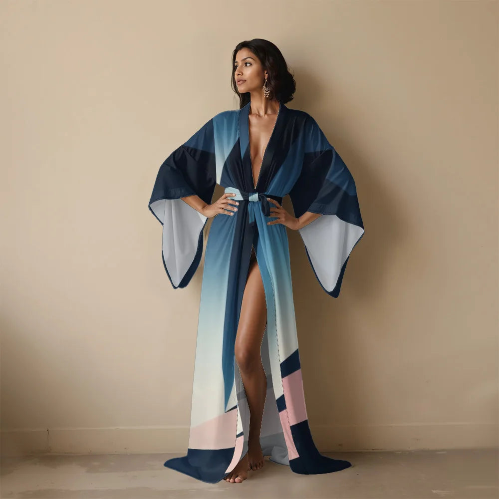 👑 Queen Kimono Boho – Robe Vacances Luxe