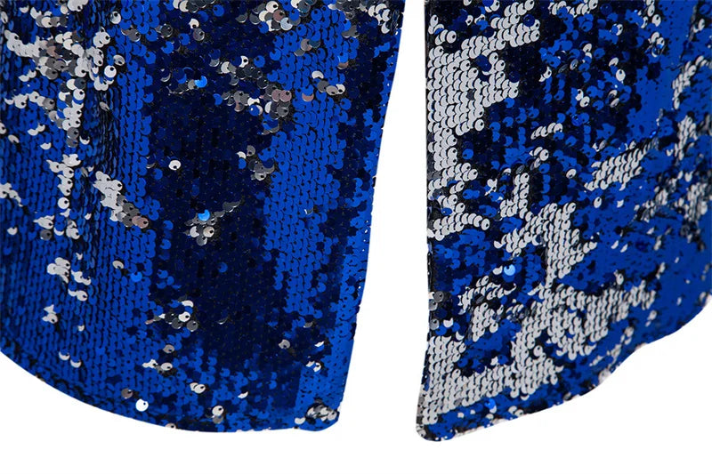 👑 KING SEQUIN TUXEDO BLAZER — VESTE SMOKING PAILLETTES SCÈNE & CÉRÉMONIE