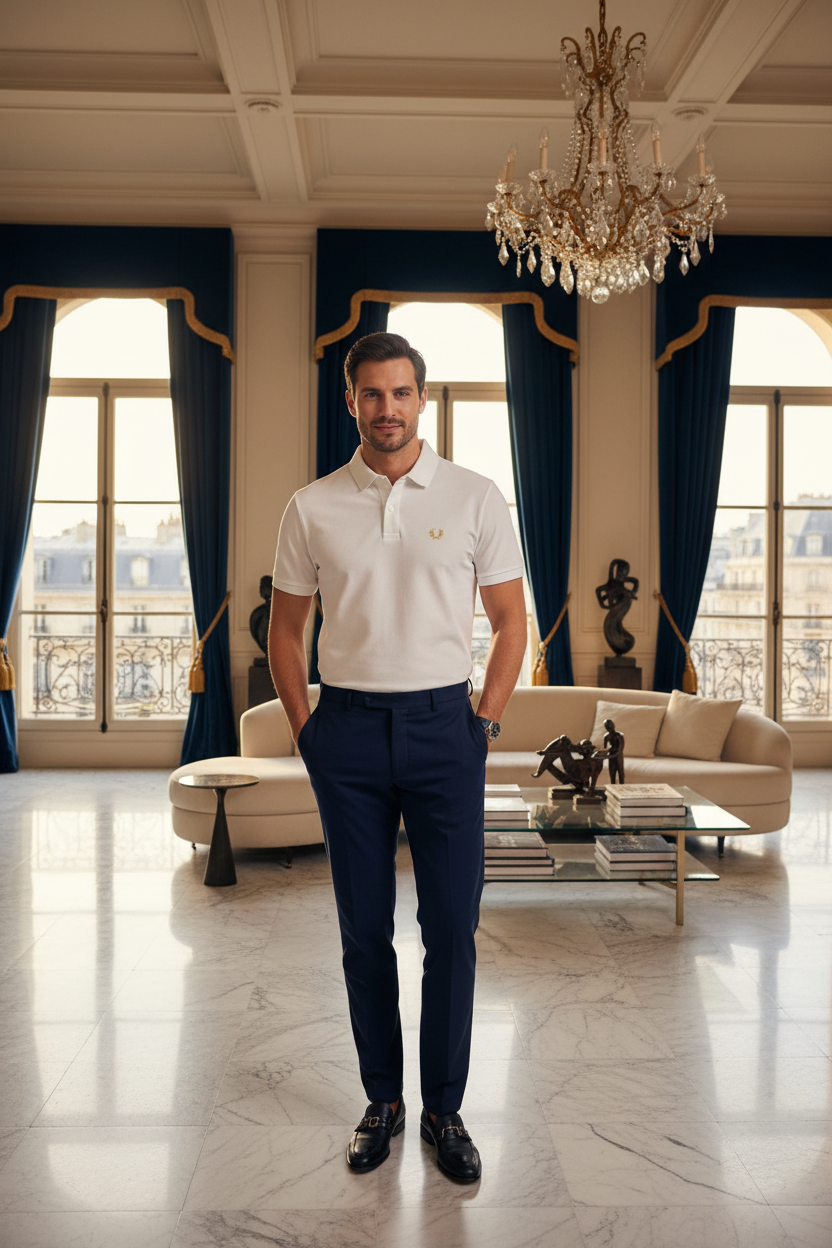 👑 KING POLO BRODÉ PREMIUM — BUSINESS CASUAL ÉTÉ RUNWAY EDITION