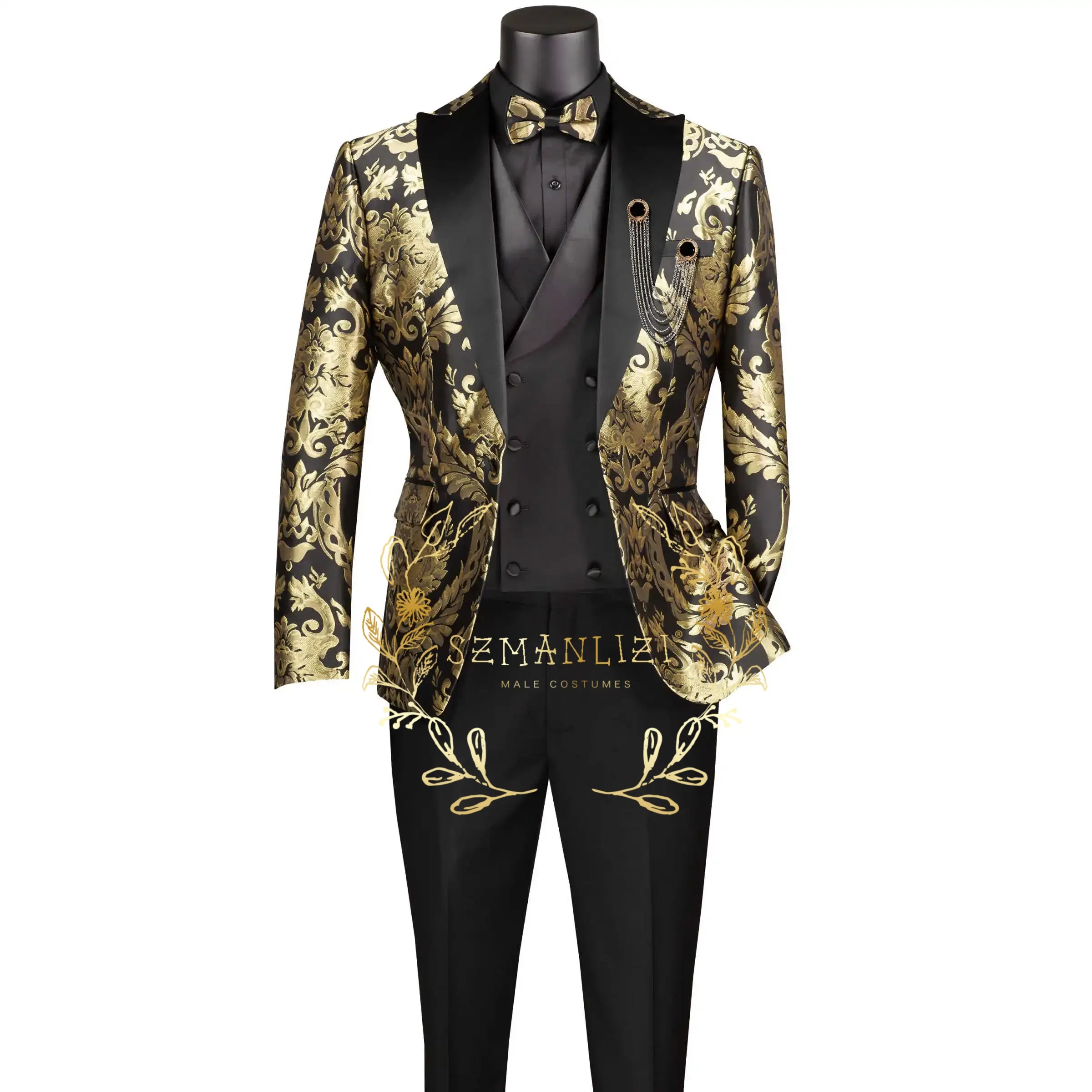 👑 King Léopard Or – Costume 3 Pièces Audace