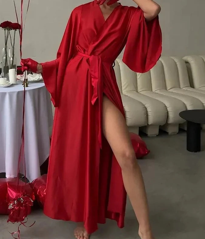 👑 QUEEN LACE — VELVET NIGHT ROBE SIGNATURE