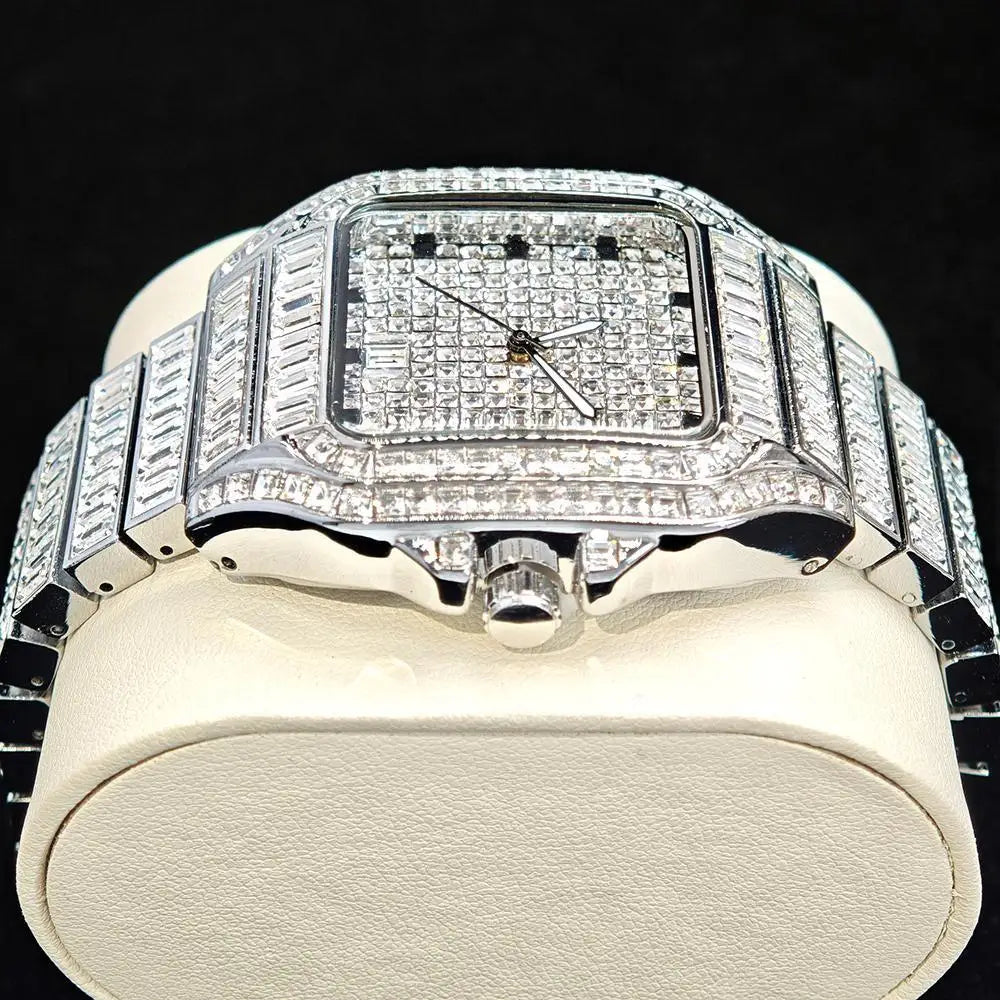 👑 Royal Montre Diamants – Quartz Hip Hop Luxe