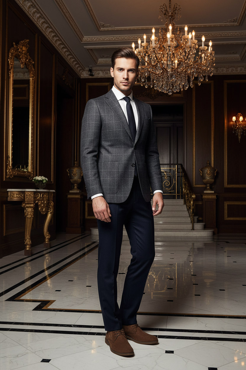 👑 Royal Derby Suede – Grande Taille Business