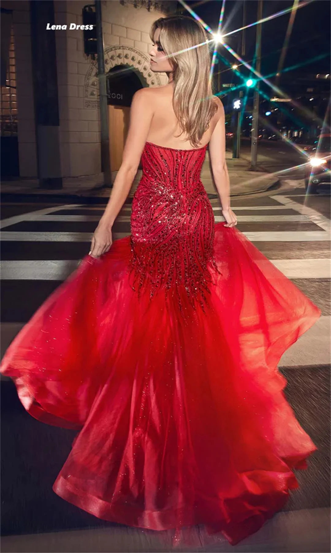 👑 Queen Sirène Épaule Libre – Robe Soirée Brillante