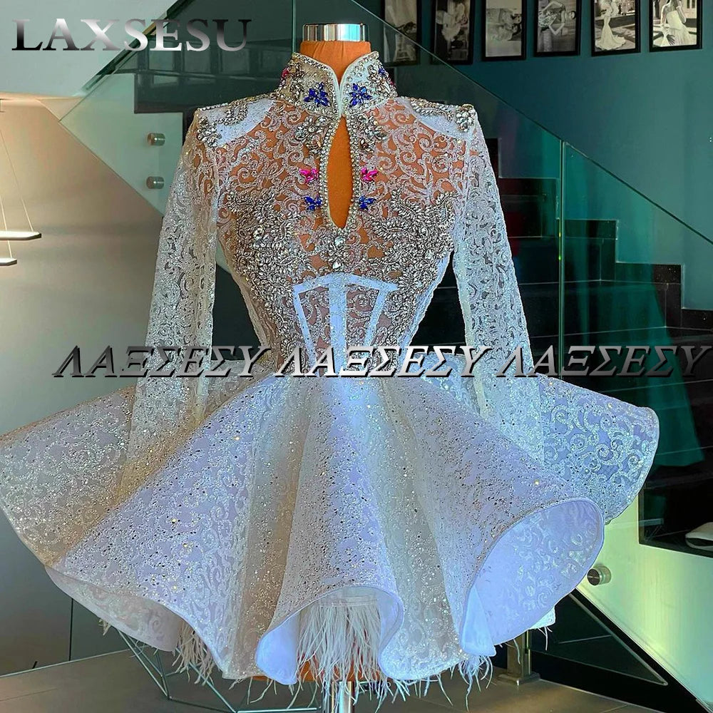 👑 QUEEN CRYSTAL FEATHER — MINI ROBE PLUMES SIGNATURE