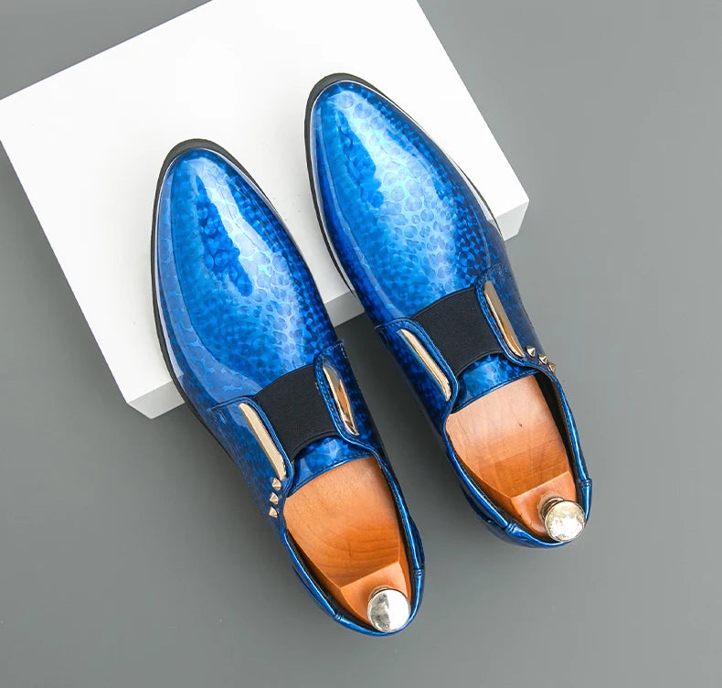 👑 Royal Or Bout Pointu – Oxford Talon Épais
