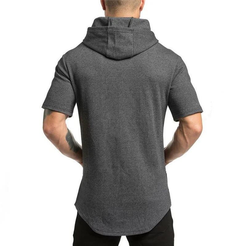 👑 KING HOODED SPORT TEE — T-SHIRT À CAPUCHE SLIM FIT COTON PERFORMANCE