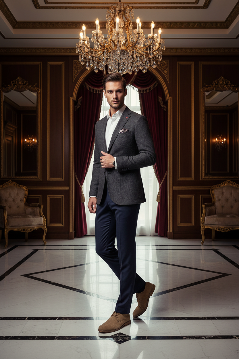 👑 Royal Derby Suede – Grande Taille Business