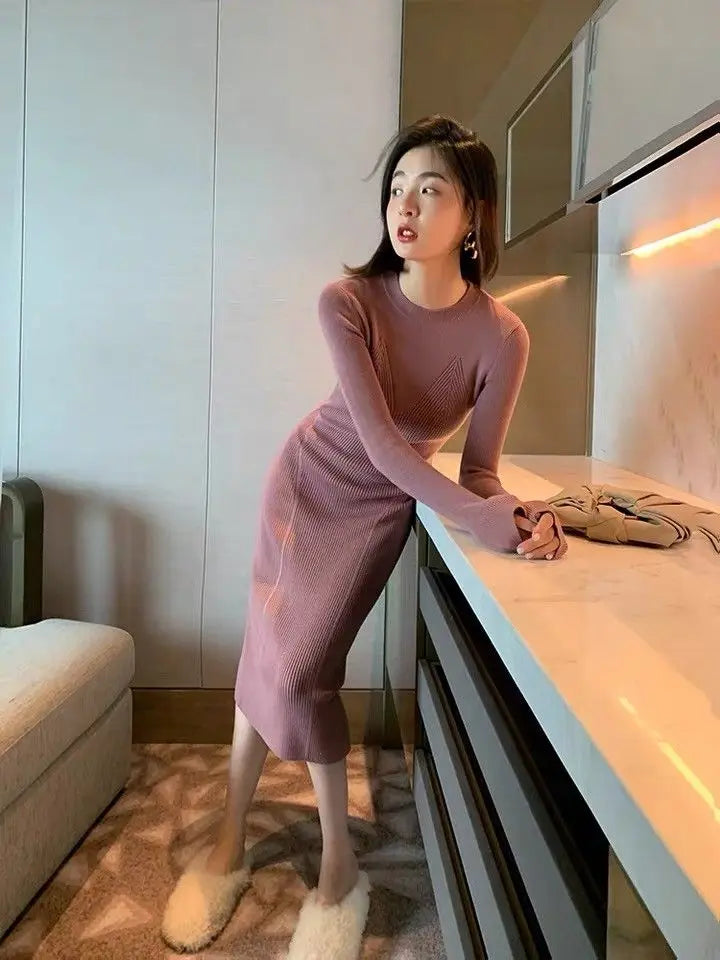 👑 QUEEN KNIT — ROBE LONGUE MAILLE SIGNATURE