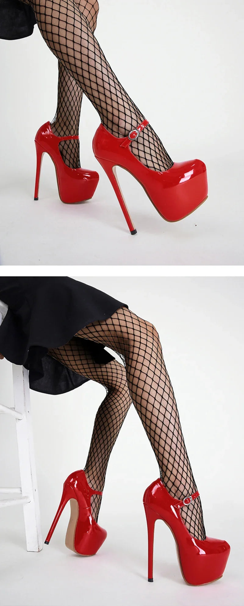 👑 ROYAL PLATFORM NOIR — ESCARPIN PLATEFORME TALON 17CM