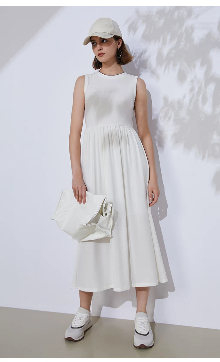 👑 QUEEN CHIFFON CHAIN — ROBE SANS MANCHES CHIFFON & CHAÎNE ÉLÉGANCE ÉTÉ