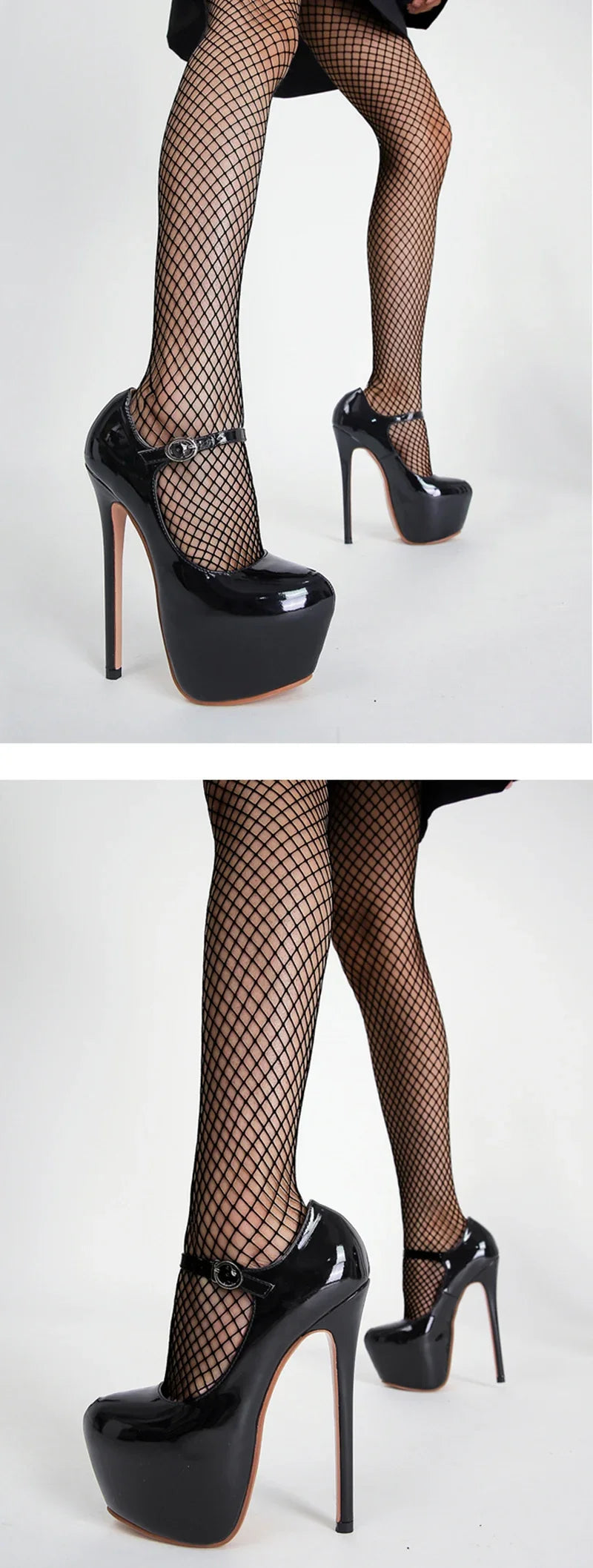 👑 ROYAL PLATFORM NOIR — ESCARPIN PLATEFORME TALON 17CM
