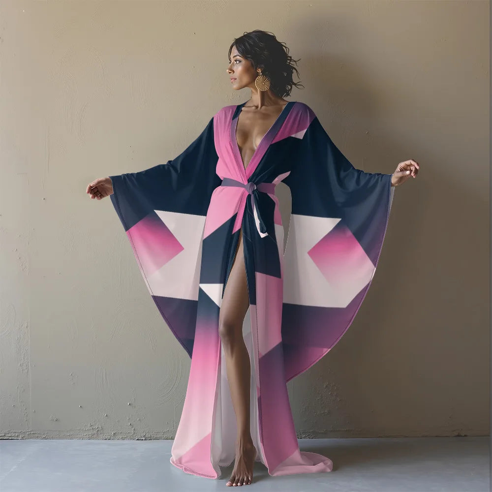 👑 Queen Kimono Boho – Robe Vacances Luxe