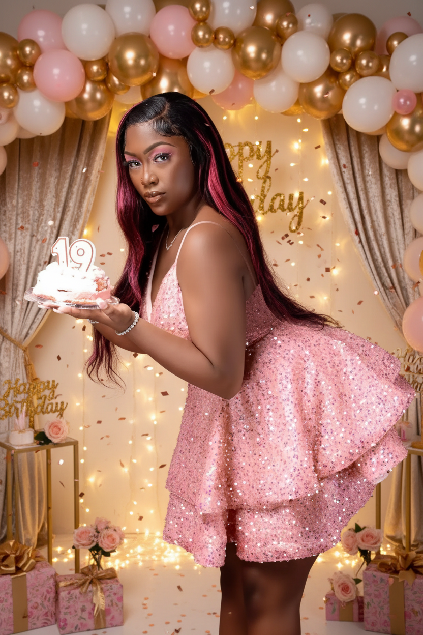 👑 QUEEN SEQUINS COL V — ROBE PROM SIGNATURE RUNWAY EDITION