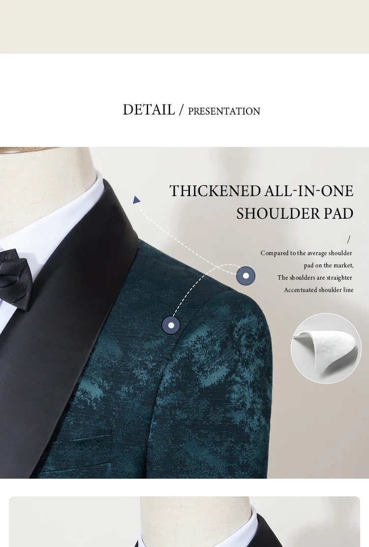 👑 KING TUXEDO CRISTAUX — 3 PIÈCES PRESTIGE SUR MESURE