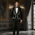 👑 KING TUXEDO VELOURS STRASS — SUR MESURE 2 PIÈCES RUNWAY EDITION