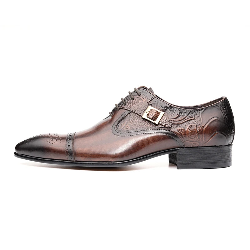 👑 Royal Oxford Européen – Cuir Véritable Formel