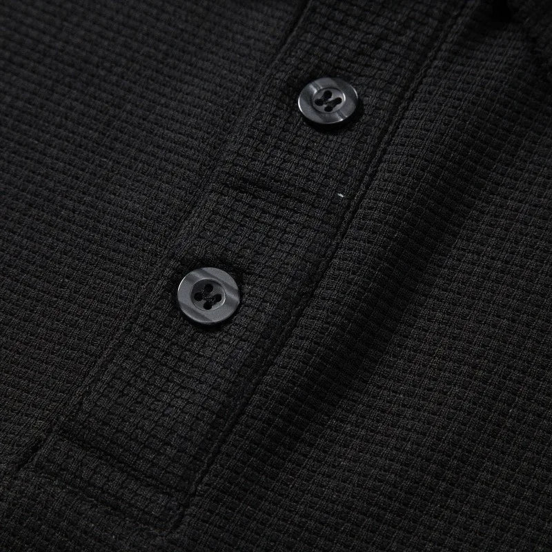 👑 KING POLO BRODÉ — POLO HOMME MANCHES LONGUES COUTURE PREMIUM