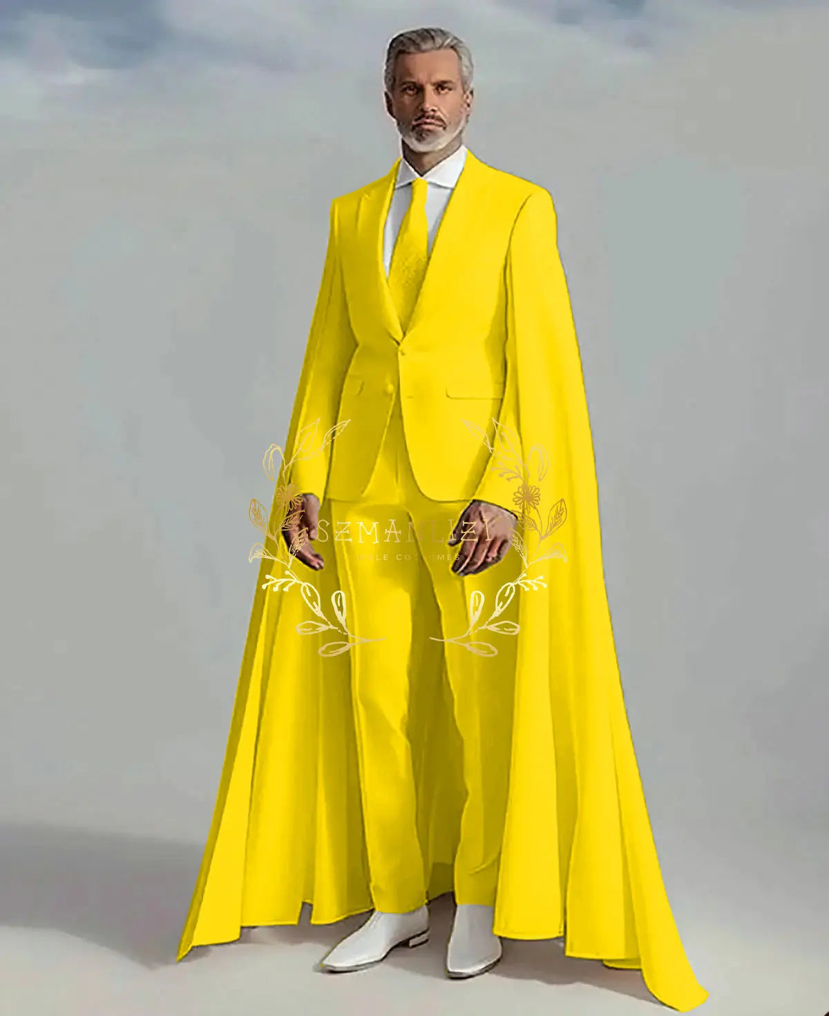 👑 KING CEREMONY SUIT — COSTUME MARIAGE 2 PIÈCES CAPE & BLAZER