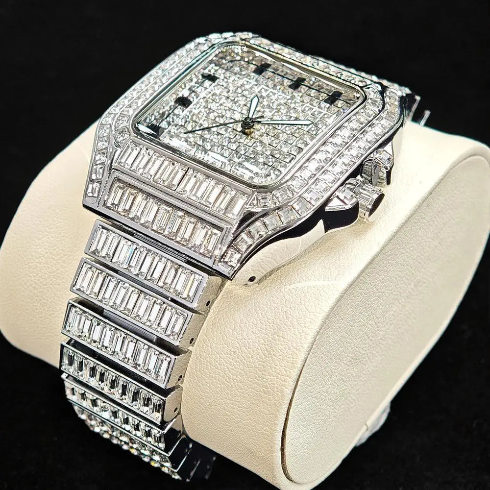 👑 Royal Montre Diamants – Quartz Hip Hop Luxe