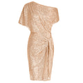 👑 QUEEN SEQUINS ASYMÉTRIQUE — ROBE BODYCON UNE ÉPAULE