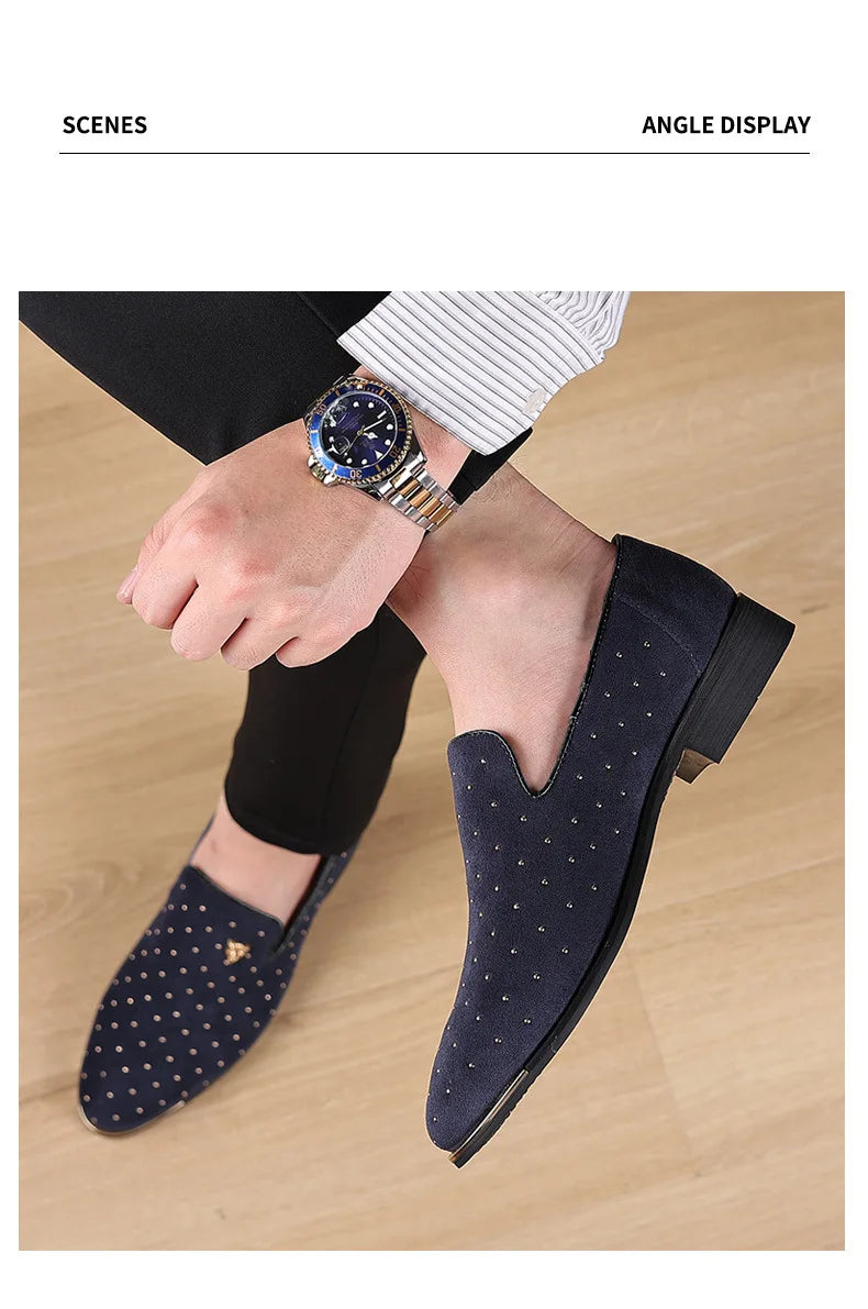 👑 King Loafer Suède – Chaussure Élégante Confort