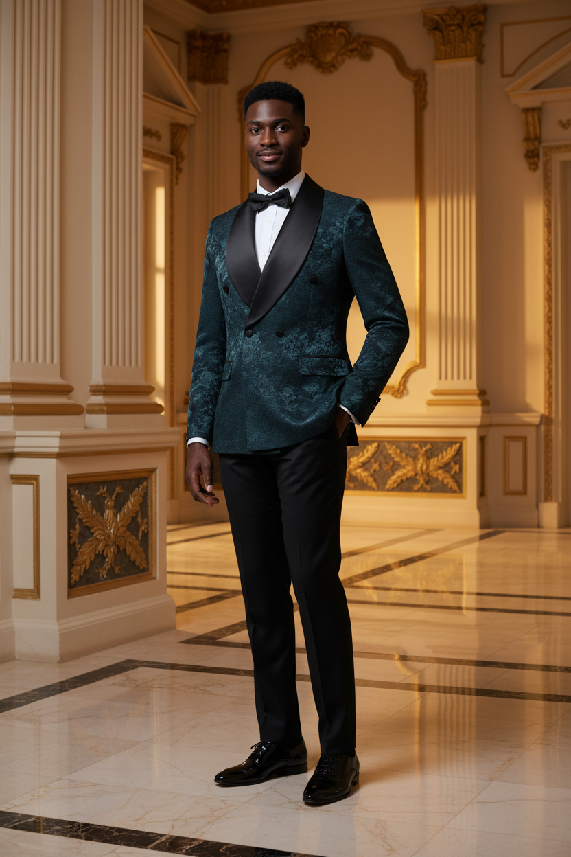 👑 KING TUXEDO CRISTAUX — 3 PIÈCES PRESTIGE SUR MESURE