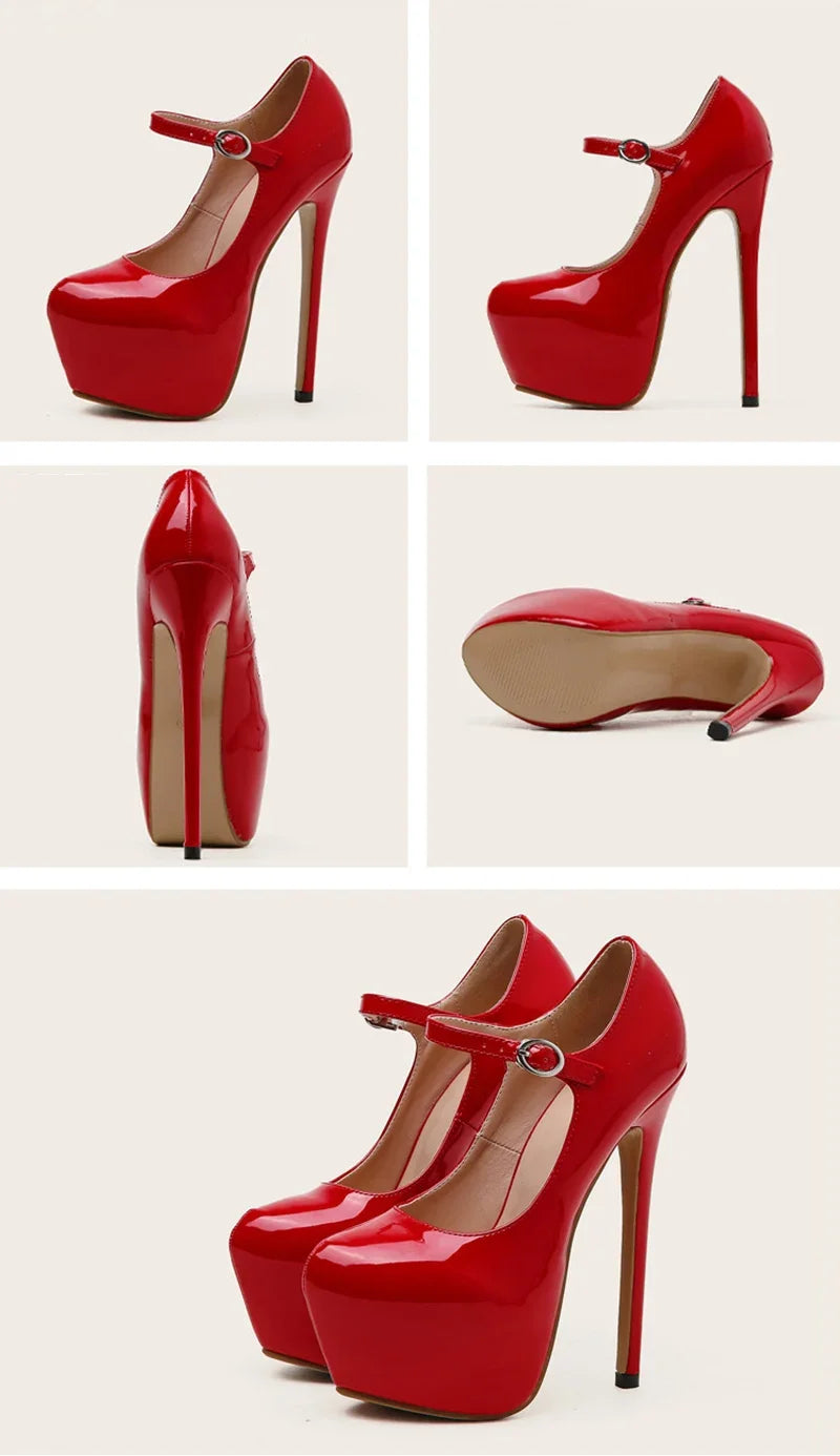 👑 ROYAL PLATFORM NOIR — ESCARPIN PLATEFORME TALON 17CM