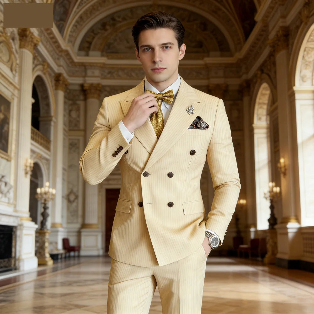 👑 KING TUXEDO — SMOKING DOUBLE BOUTONNAGE ÉLÉGANCE ABSOLUE